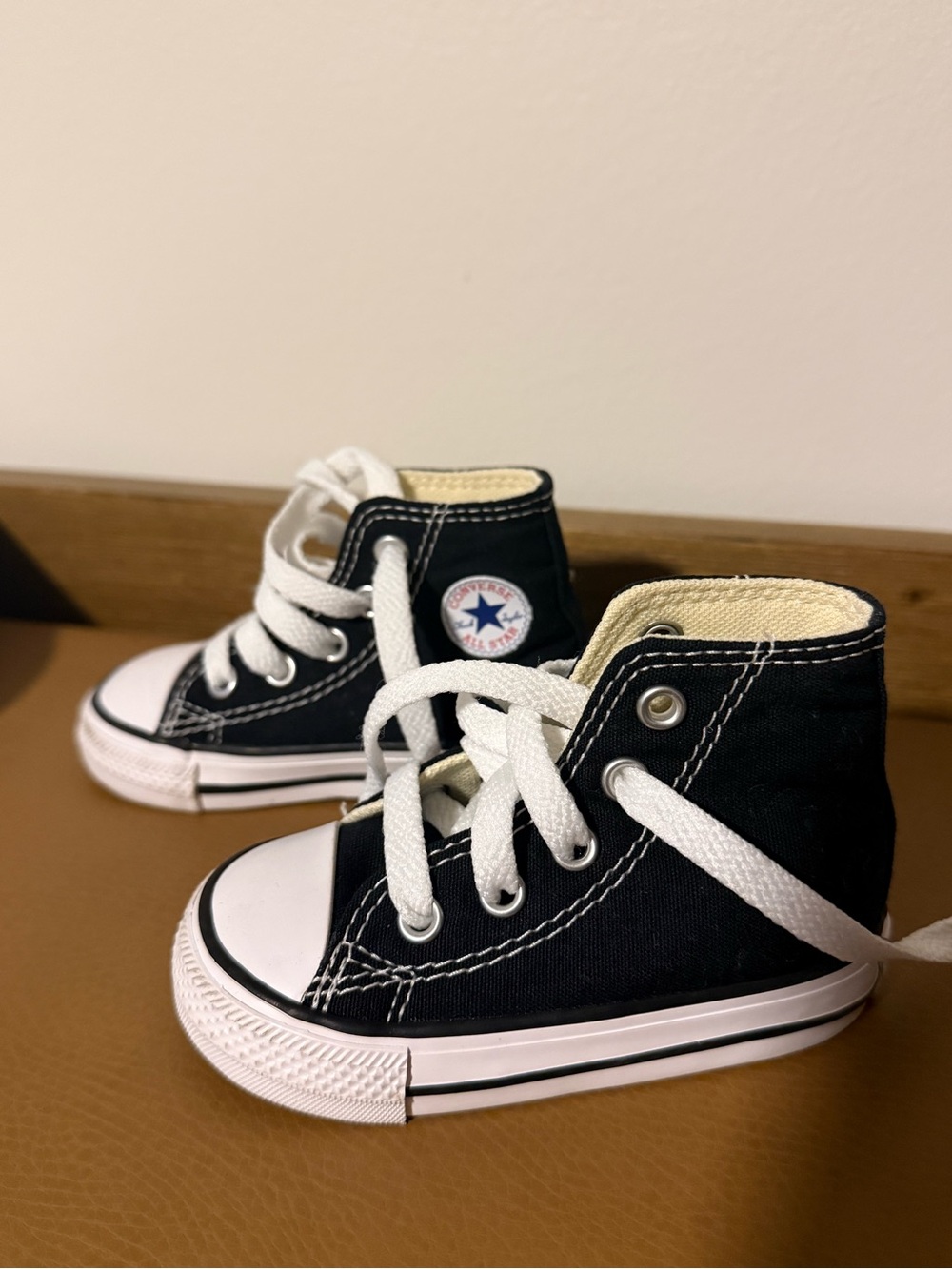 Converse Kids Black & White High-Top Canvas Sneakers